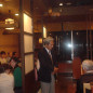 新会長岩下様の挨拶(懇親会場にて)